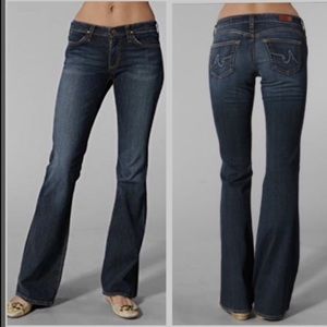 Adriano goldschmied women's the legend dark wash distressed jeans 26 R Y2K
